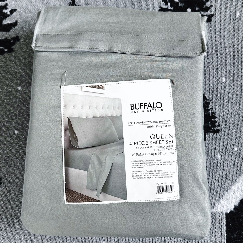 BUFFALO DAVID BITTON QUEEN 4-PIECE SHEET SET